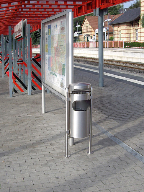 aufgedübelter SN-201 Ascher und Abfallbehälter für Aussen