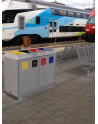 SN-274 Abfalltrensystem mit 4 Fraktionen aus Edelstahl